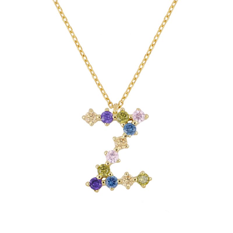 Color Letter Gold Necklace